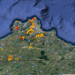Rhodes, Corfu and Palermo’s fires: tracking burned area in time